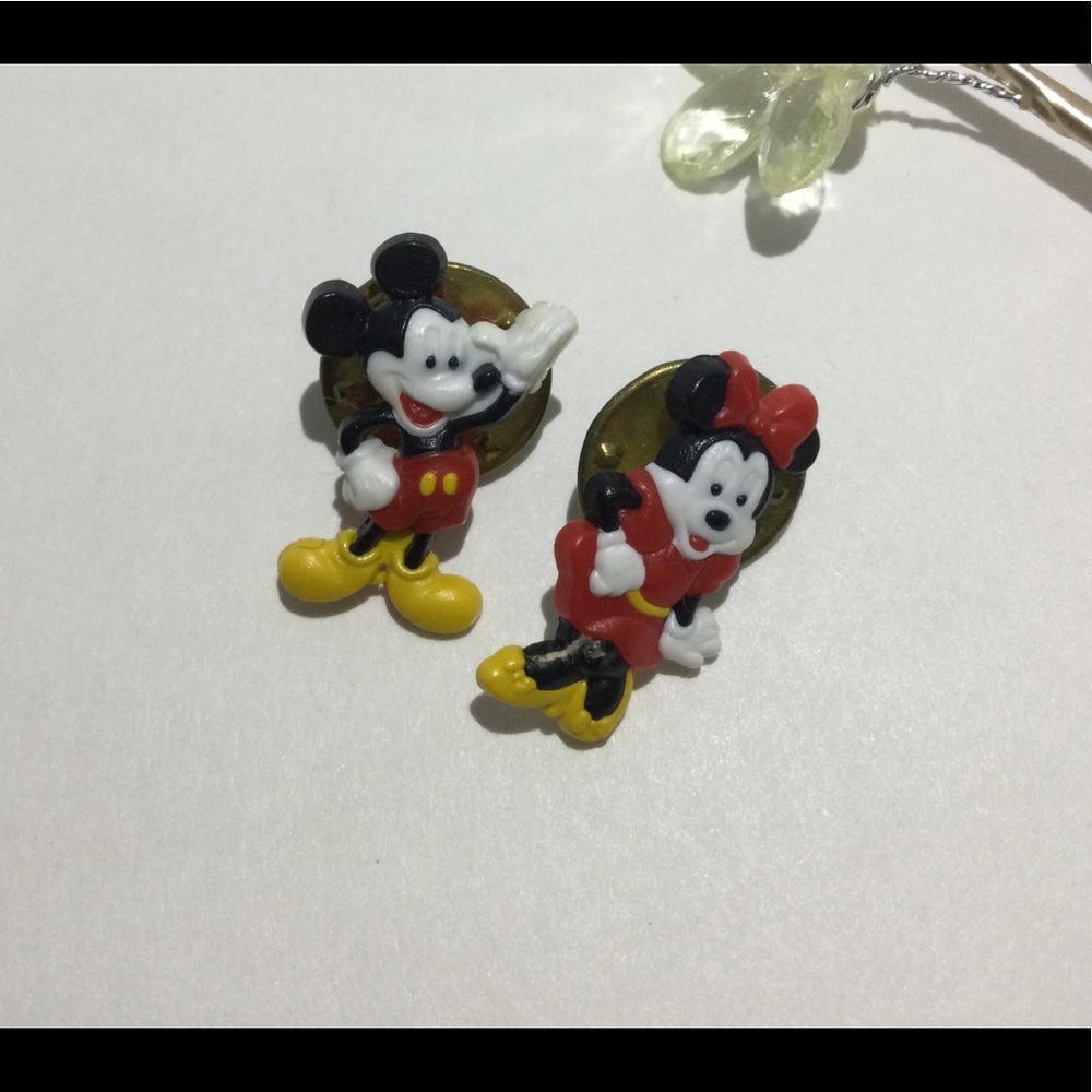 Mickey&Minnie Tack Pins - Picture 1 of 3